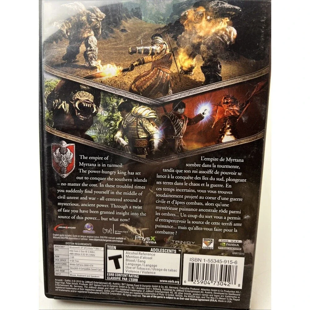 Arcania: Gothic 4 (PC, 2010) Video Game AND Rift PC Game Both for T